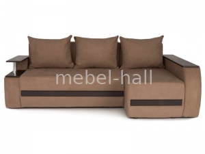 Угловой диван Токио 245х170x85 см с выдвижным баром и нишей в подлокотнике