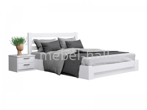 Кровать деревянная двуспальная с подъемным механизмом Эстелла СЕЛЕНА 160х200 Буковый Массив