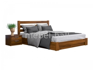 Кровать деревянная двуспальная с подъемным механизмом Эстелла СЕЛЕНА 160х200 Буковый Щит