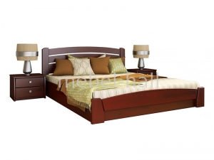 Кровать деревянная двуспальная с подъемным механизмом Эстелла СЕЛЕНА АУРИ 120х200 Буковый Щит