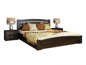 Кровать деревянная двуспальная с подъемным механизмом Эстелла СЕЛЕНА АУРИ 160х200 Буковый Щит