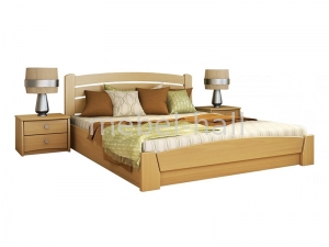 Кровать деревянная двуспальная с подъемным механизмом Эстелла СЕЛЕНА АУРИ 160х200 Буковый Массив