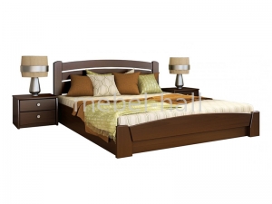 Кровать деревянная двуспальная с подъемным механизмом Эстелла СЕЛЕНА АУРИ 180х200 Буковый Массив