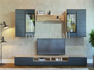Стенка в гостиную под ТВ Росси-3 ЛасКаво артизан графит