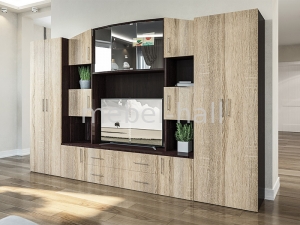 Стенка в гостиную ФАБИАНА Дуб сонома Світ Меблів