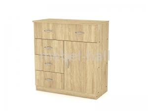 Комод 1-3-1 Компанит с дверью