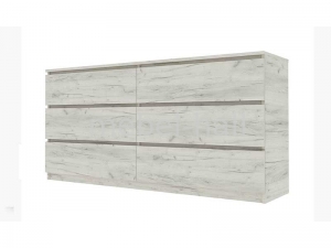 Комод 1500 х 376 х730 h Брайт ДСП Мастер Форм Дуб Крафт Белый