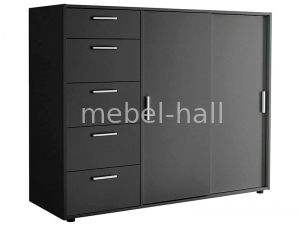 Комод 2Дв5Шх Кейс MiroMark Графит 151,5 см