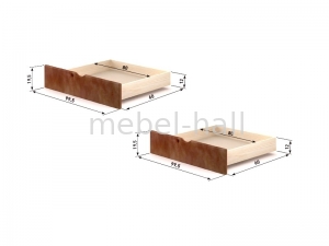 Комплект шухляд деревянных для кровати 2 шт МебиГранд