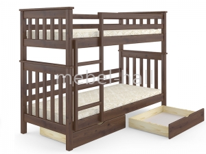 Кровать деревянная двухярусная СКАНДИНАВИЯ МИНИ 90х200 МебиГранд (без шухляд)
