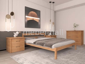 Кровать деревянная двуспальная TrendWood Глория 140х200 Ольха Массив