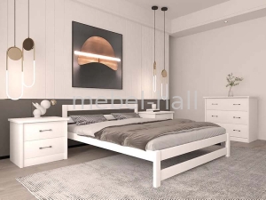 Кровать деревянная двуспальная TrendWood Адель 140х200 Дуб Щит