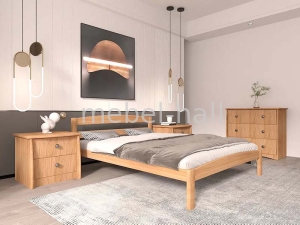 Кровать деревянная двуспальная TrendWood Новара 160х200 Ольха Массив