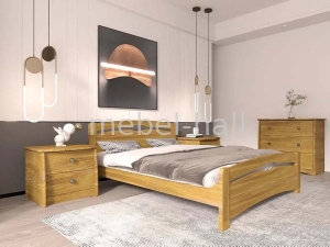 Кровать деревянная двуспальная TrendWood Венеция 180х200 Дуб Щит