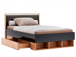 Кровать двуспальная Луна Джуниор MiroMark 140х200 см с шухлядами
