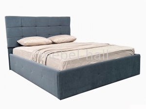 Кровать двуспальная Бристоль с мягким изголовьем MiroMark 160х200 см Антрацит велюр