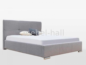 Кровать двуспальная Лилу с мягким изголовьем MiroMark 180х200 см Серая ткань