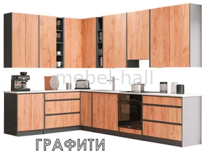 Модульная угловая кухня Графити Світ Меблів