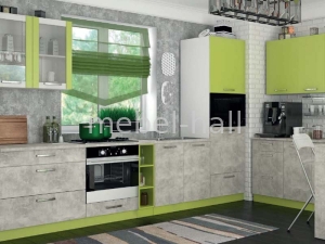 Модульная кухня Сокме Шарлотта ДСП Лайм - Ателье Светлое