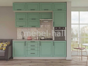 Модульная кухня Элит Премьер Гарант 2,4 м Хаки Ментол
