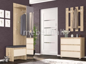Прихожая модульная 3 Торино Мебель Сервис Дуб Артизан Шампань