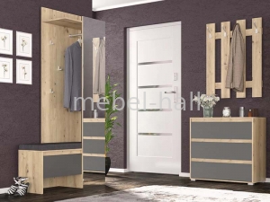 Прихожая модульная 3 Торино Мебель Сервис Дуб Артизан Серый