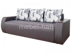 Диван-кровать прямой еврокнижка Токио-3 с нишами в подлокотниках