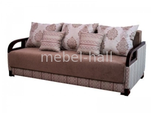 Диван еврокнижка Дориан Шик Галичина с деревянными подлокотниками