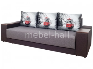 Большой раскладной диван Меркурий с нишами в подлокотниках