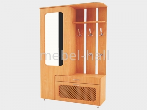 Прихожая с открытой вешелкой и зеркалом Весна АМ