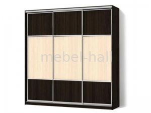 Шкаф-купе трехдверный Ш240хВ240хГ45 см зеркало ДСП комбинированный фасад