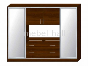 Шкаф купе Омега-1 с нишей под ТВ Ш 240 x В 220 x Г 45 см система серебро