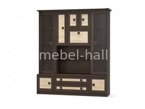 Витрина Тристан Мебель Сервис Венге Дуб Самоа
