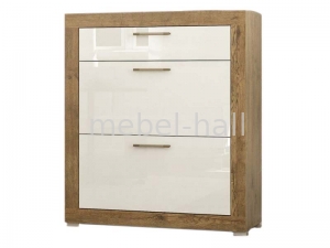 Тумба 900 в прихожую Парма Мебель Сервис Дуб Април Белый Лак