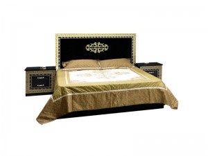 Кровать СОФИЯ Світ Меблів Черная 160х200см