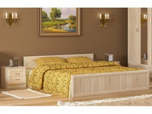 Кровать Соната Мебель Сервис Дуб Самоа 160х200см